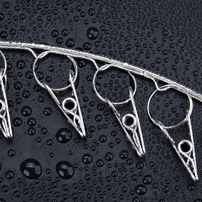 Toplife Clothes Hanger with 10 Clips, Stainless Steel, Windproof, for Drying Socks, Bras, Underwears, Baby Clothes, Hats, Scarfs, Towels, Pants and Gloves, Set of 4 (Outdoors)