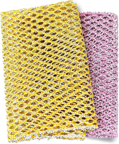 Non-Scratch Dish Scrubbers (6 Pcs) — Outlasts 7+ Sponges, Stays Odor-Free | Replace Smelly Kitchen Sponges | Non-Absorbent Mesh | Safe on Non-Stick, Cast Iron, Glass | Made in Korea Since 2012