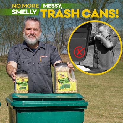 BEEST Dumpster Defender - 1.5lbs Outdoor Trash Can Deodorizer & Liquid Waste Absorber (Made in USA) Biodegradable Trash Can Odor Eliminator - Powerful Garbage Deodorizer for Always-Fresh Bins - 7 Cups