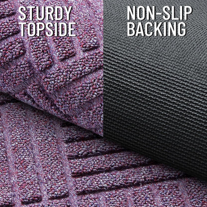 OLANLY Front Door Mat Outside Entrance 29.5x17, Absorbent, Heavy Duty Sturdy Natural Rubber Doormat Indoor Outdoor, Stain and Fade Resistant, Non-Slip Low Profile Floor Mat for Entryway, Grey Diamond