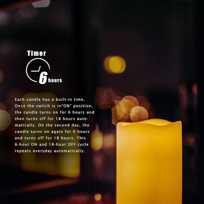 3”X3” 4 Pack Outdoor Flameless Candles Battery Operated LED Waterproof Pillar Candles with Remote Timer Electric Flickering LED Lights for Christmas, Halloween, Wedding, Home, Garden Decorations