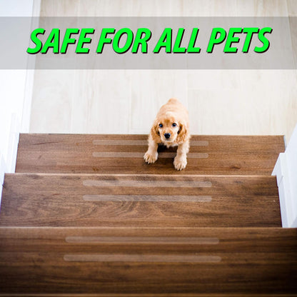 Anti Slip Adhesive Tape Strips. Grip Tape Treads For Stair Treads & Steps. Clear Non Slip Indoor/Outdoor Adhesive Strips 1"x15" Non-slip Grip Strips/Tread Runners. Wooden Steps, Safety for Pets/Kids