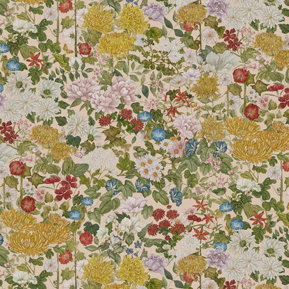 Wallpaper Peel and Stick Floral Wall Paper Removable Waterproof Navy/Pink/Orange Contact Paper for Bedroom, Bathroom,Bathroom, Home Wall 17.3" x 118"