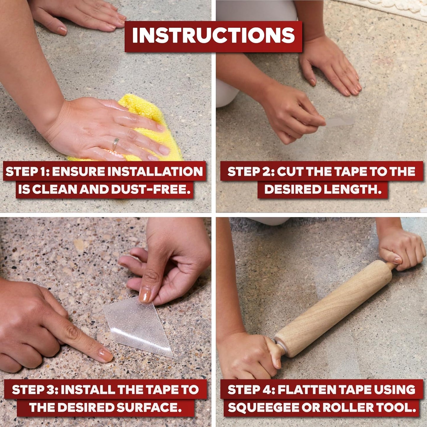 XFasten Translucent Grip Tape for Stairs, 2-in x 30-Foot Anti Slip Tape Outdoor Waterproof, Non Abrasive Poolside Grips Non Slip, Traction Tread Tape