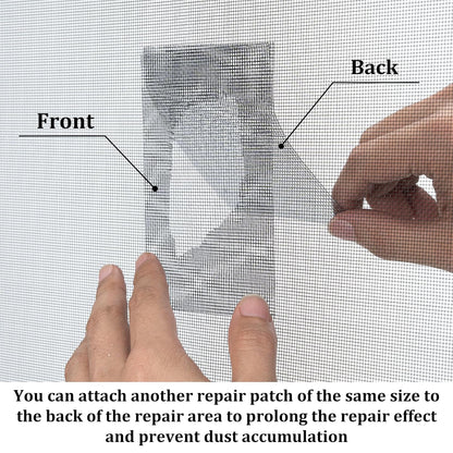 2″ X 30 FT Black Window Screen Repair Tape, Strong Adhesive Fiberglass Mesh Patch for Window & Door Screen Tears