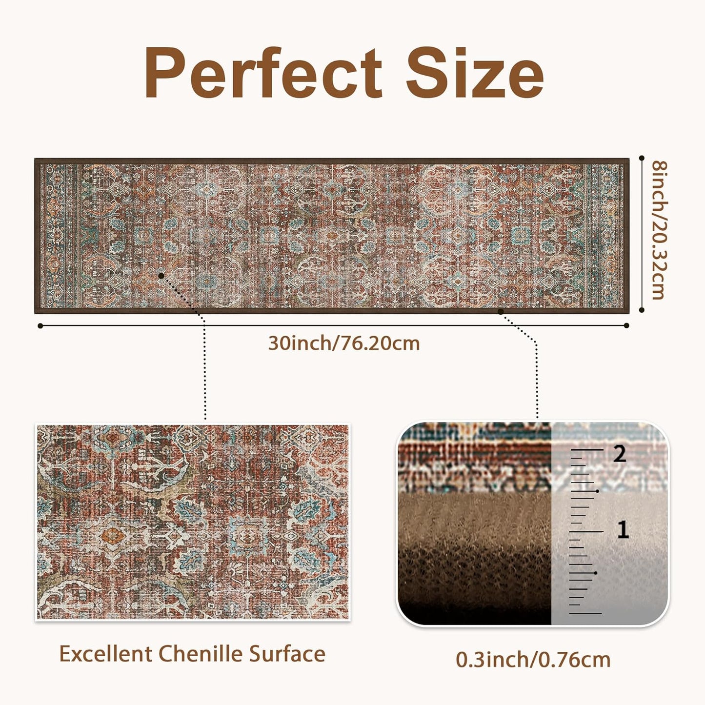 sarben Non Slip Stair Treads for Wooden Steps 15PCS - 8"x30" Indoor Safety Carpet, Edging Mats with TPE Adhesive Backing, Pet and Elderly Friendly Stair Rugs (Taupe) - Colors A
