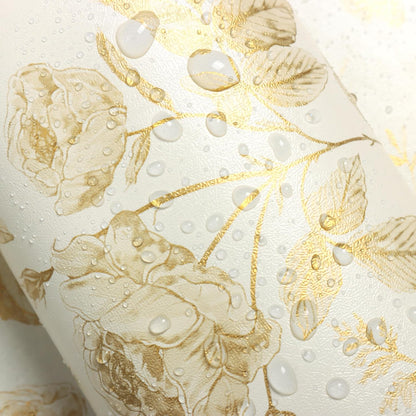 Erfoni 16.9" x118" Boho Floral Peel and Stick Wallpaper Beige Flower and Leaf Contact Paper Self Adhsive Removable Wallpaper Boho Botanical Wall Paper for Bedroom Cabinets Decor Vinyl Roll Waterproof