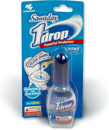 One-Drop Powerful Deodorizer, Before-You-Go Toilet Drops, 0.67 fl oz*- Mint Scent