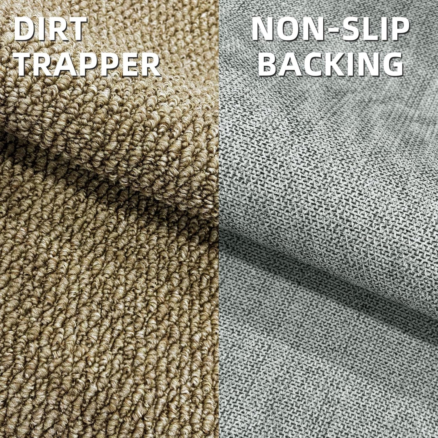 Indoor Door mat 17“ x 30”, Dirt Trapper Door Mat, Non-Slip Washable Entrance Mat, Dirt Resistant and Absorbent Welcome Mat,Low-Profile Doormat for Entryways, Front Doors, and Indoor Entrances, White