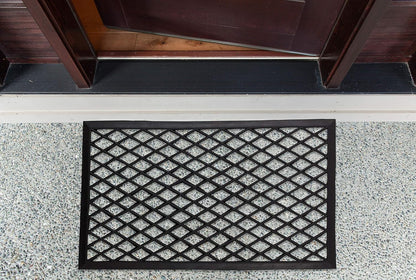 DII Rubber Doormats Collection All Weather, 18x30, Lattice