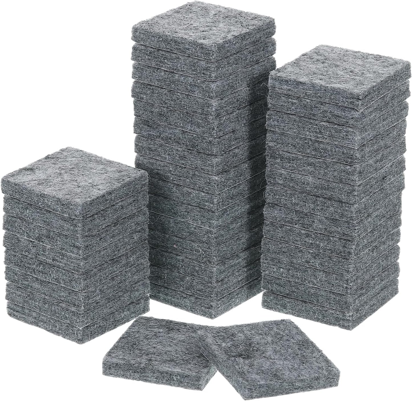 uxcell Furniture Pads, 36Pcs 1.5" - Square Self Adhesive Felt Furniture Pads, Floor Protectors for Furniture Feet Chairs Legs Hardwood Floors (Black)