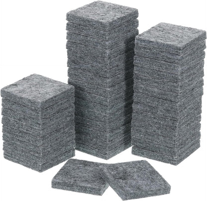 uxcell Furniture Pads, 36Pcs 1.5" - Square Self Adhesive Felt Furniture Pads, Floor Protectors for Furniture Feet Chairs Legs Hardwood Floors (Black)