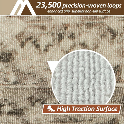 COSY HOMEER Stair Treads for Wooden Steps Non Slip Washable 8" X 30" 4pcs | Self Adhesive,Peel and Stick,Soft Carpet Stair Treads for Kids,Elder,Pet,Residue Free,Reusable Stair Runner,Multi-Surface Use