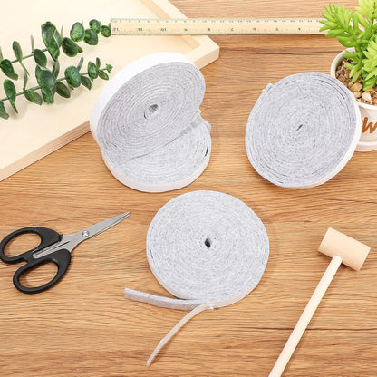 Zonon 4 Rolls 120 Inch Felt Strip with Adhesive Backing Felt Tapes Furniture Strip Rolls Self Stick Heavy Duty Polyester for Protecting Furniture and DIY Adhesive(Black,0.5 Inch)