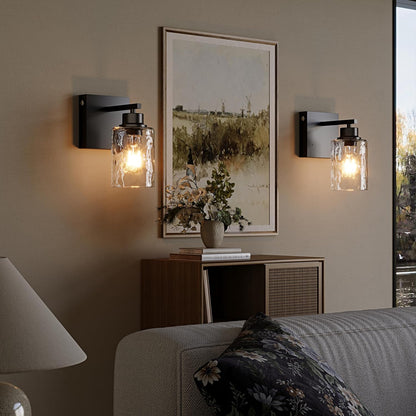 Battery Operated Wall Sconce Set of 2, Black Rechargeable Wall Lights with Timer Function, Easy Install Dimmable Wireless Wall Lamps Sconces Wall Decor for Living Room Bedroom Hallway, Emergency 3000K