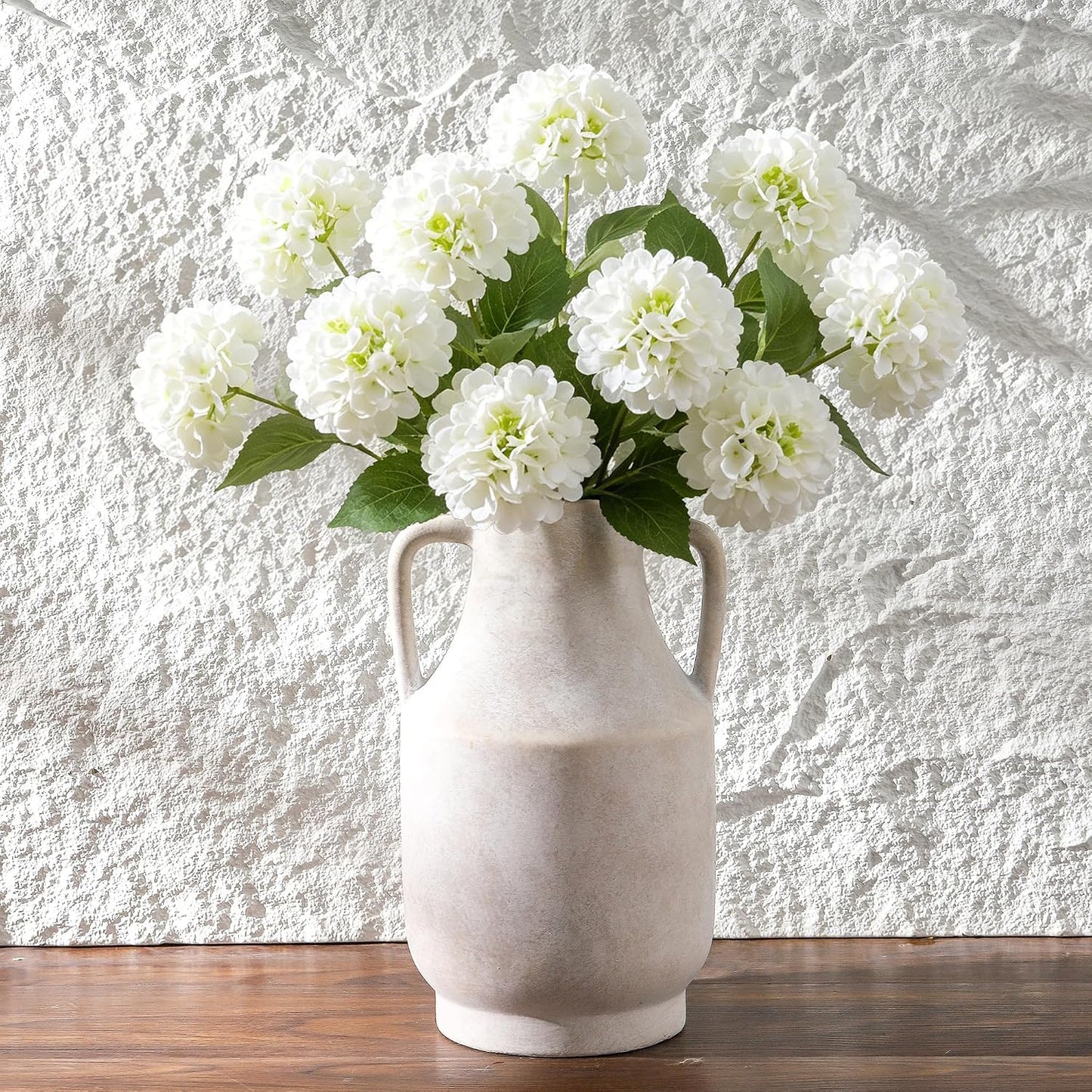 Ceramic Vase Set of 3, Modern Decorative Vases for Home Decor, Small Flower Pottery Vase Sets, Boho Farmhouse Rustic Vases for Living Room, Kitchen, Bedroom, Bathroom, Shelf, Table