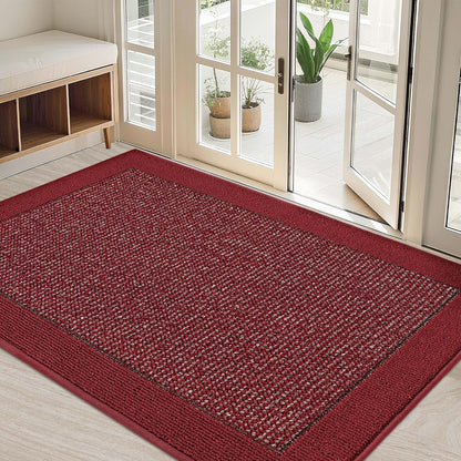 BEQHAUSE Indoor Door Mat 20" x 32", Dirt Trapper Door Mats Non-Slip Entryway Rugs Washable, Resist Dirt Absorbent Welcome Mat, Low Profile Floor Mats for Front Back Door and Entryway, Taupe