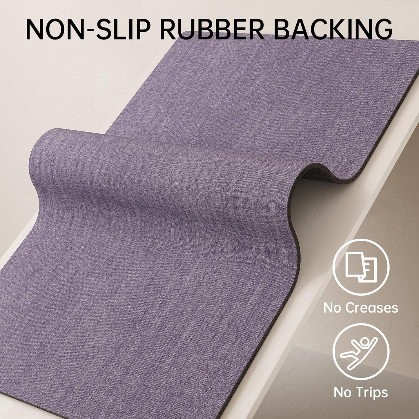 Mecko Bath Mat Rug, Rubber Non-Slip Quick Dry Absorbent Thin Bathroom Rugs Fit Under Door Bathroom Floor Mats-Shower Rug for in Front of Bathtub, Sink, Shower Room(Light Grey,16"x24")