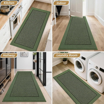 BEQHAUSE Indoor Door Mat 20" x 32", Dirt Trapper Door Mats Non-Slip Entryway Rugs Washable, Resist Dirt Absorbent Welcome Mat, Low Profile Floor Mats for Front Back Door and Entryway, Taupe