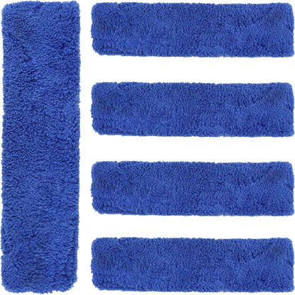Kleen Handler 12” Replacement Window Cleaning Microfiber Squeegee Sleeves (5 Pack) | Reusable & Washable Glass Cleaning Replacement Scrubber Refill Sleeves