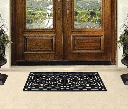 A1HC Outdoor Doormat, Natural Rubber, 18" x48”, Ideal for Outside entryway,Dirt Shoe Scraper,Heavy Duty Door mat for Indoor Outdoor,Rug Mats for Entry,Patio, Welcome Mats