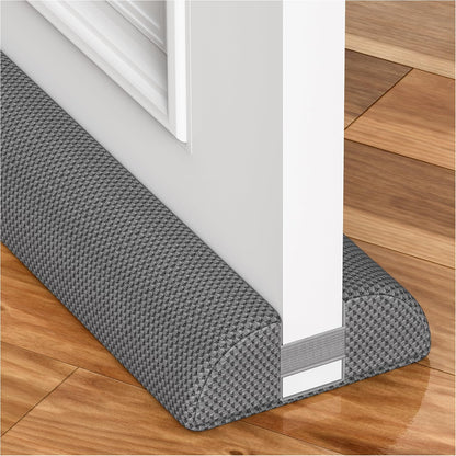 HADOR 30 Inches Door Draft Stopper - 24"-30" Adjustable, Seals 0.5"-1.7" Gaps | Blocks Drafts/Noise/Pet Hair | No Permanent Adhesive, Machine Washable, Grey