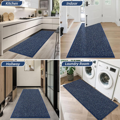 BEQHAUSE Dirt Trapper Door Mat 20" x 32", Non-Slip Washable Doormats Entrance Mat, Dirt Resistant and Absorbent Welcome Mat, Low Profile Floor Mats for Front Back Door and Entryway, Beige