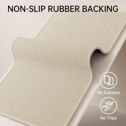 Mecko Bath Mat Rug, Rubber Non-Slip Quick Dry Absorbent Thin Bathroom Rugs Fit Under Door Bathroom Floor Mats-Shower Rug for in Front of Bathtub, Sink, Shower Room(Light Grey,16"x24")