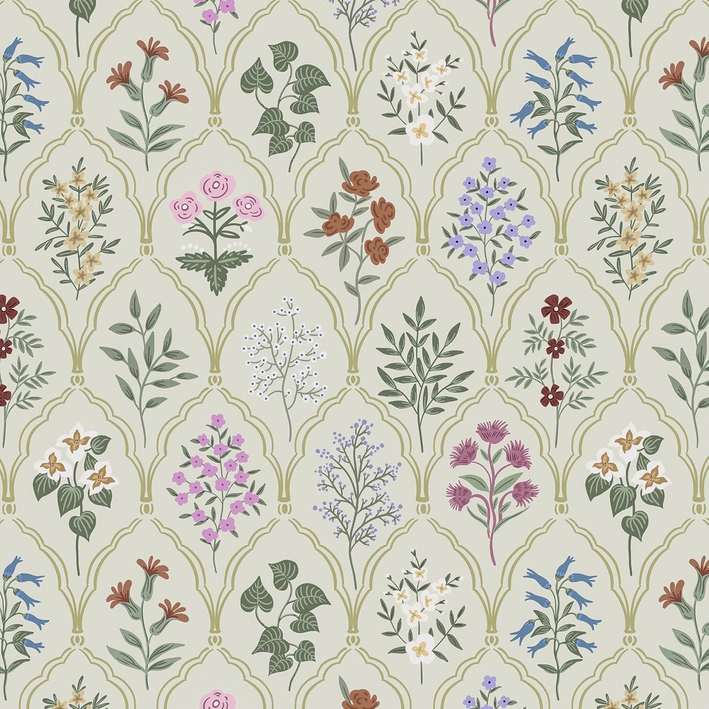 Dimoon 17.3''x78.7'' Vintage Peel and Stick Wallpaper Boho Beige Neutral Contact Paper White Floral Bird Wallpaper Removable Botanical Renter Friendly Modern Wall Paper Bedroom Bathroom Vinyl Roll
