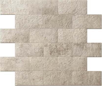 Art3d 10-Pack Peel and Stick Wall Tile for Backsplash, Stick on Stone Tile for Kitchen Bathroom Fireplace Vanitity in Stone Beige