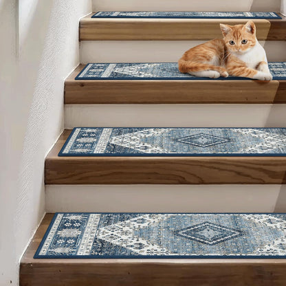 sarben Non Slip Stair Treads for Wooden Steps 15PCS - 8"x30" Indoor Safety Carpet, Edging Mats with TPE Adhesive Backing, Pet and Elderly Friendly Stair Rugs (Taupe) - Colors A