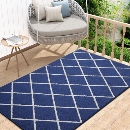 Finchitty Indoor Door Mat, Dirt Resistant and Absorbent, Low-Profile, Non-Slip, Washable Inside Floor Mats for Front Door, Back, and Entrance, 32" x 20", Grey