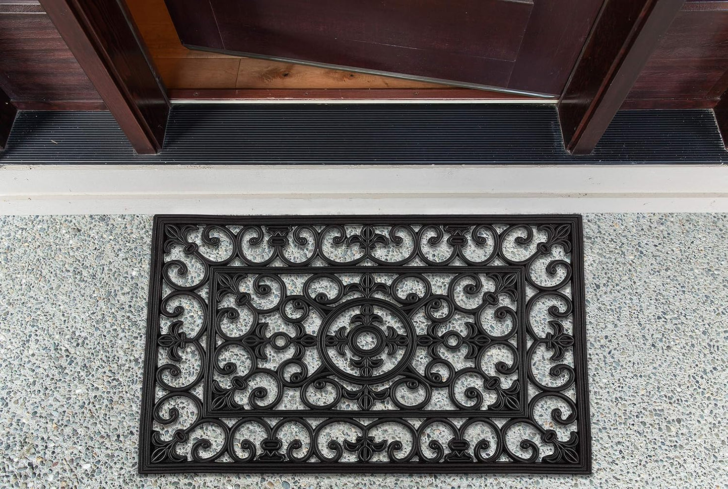 DII Rubber Doormats Collection All Weather, 18x30, Lattice