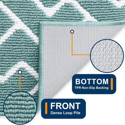 OLANLY Front Door Mat, Non-Slip Rubber Backing, Dirt Resistant and Absorbent, Washable, Easy to Clean Low-Profile Indoor Doormat for Back Door, Entryway, Inside Entrance, 32x20, Grey