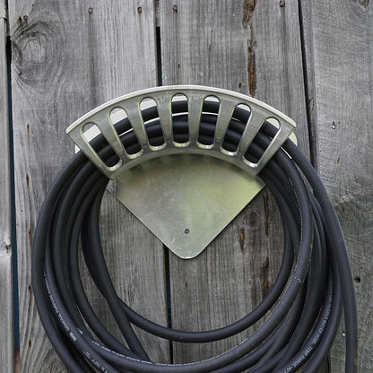 Hose Holder - Heavy Duty Aluminum Water Hose Hanger Wall Mount - Garden Hose Reel for 200ft 1/2" Hoses - Water Hose Holder - Hose Rack for Outside by Kings County Tools