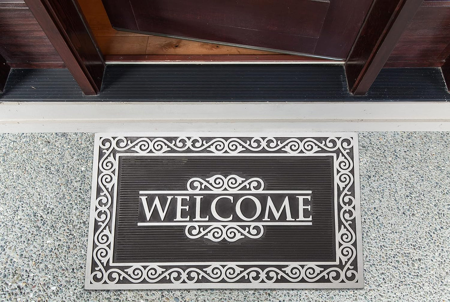 DII Rubber Doormats Collection All Weather, 18x30, Lattice