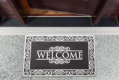 DII Rubber Doormats Collection All Weather, 18x30, Lattice