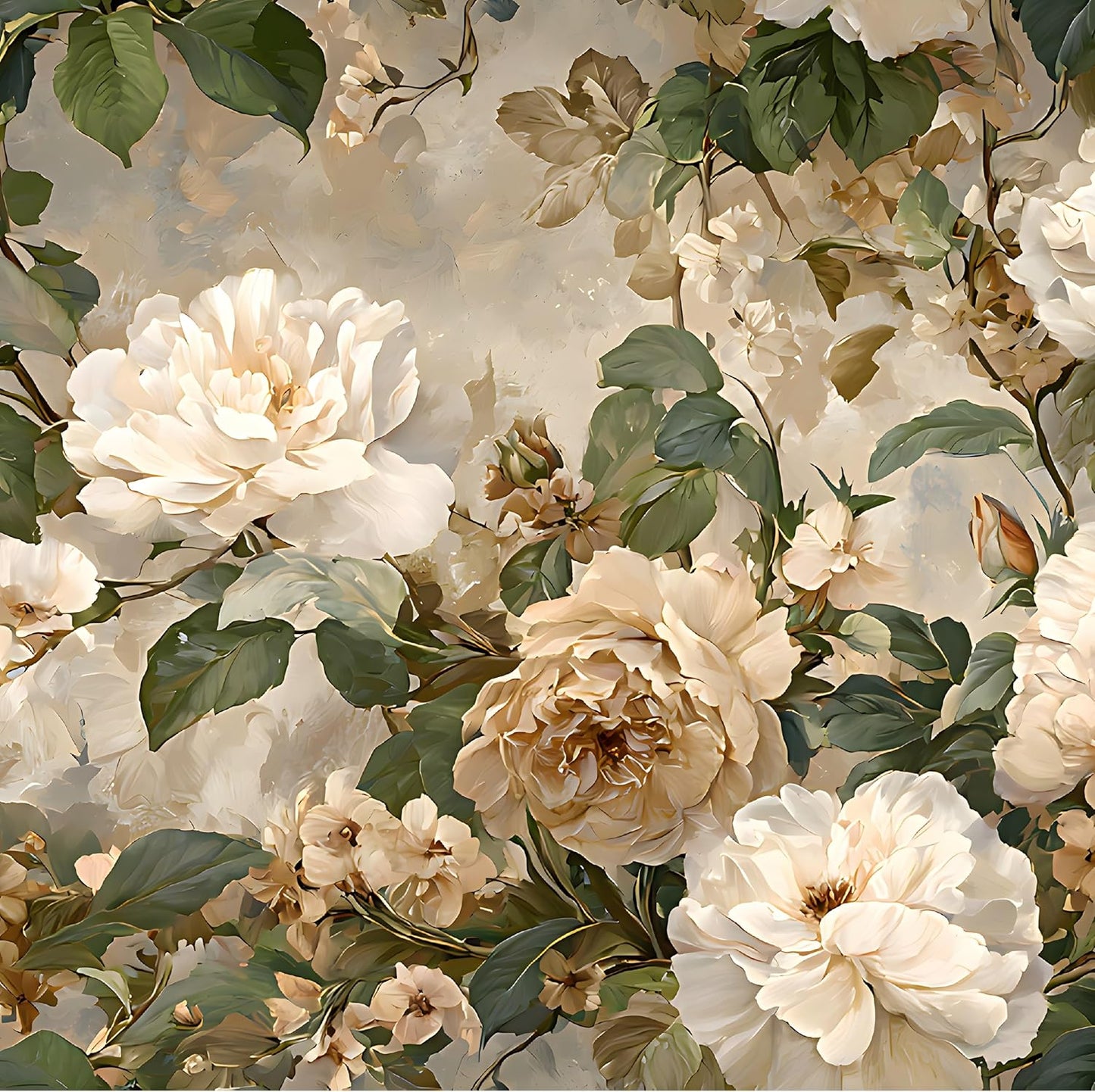 Peel and Stick Wallpaper, Soft Wildflower Botanical Contact Paper, PVC Vinyl Removable Wall Covering, Waterproof Easy-Clean, No Residue Renter Friendly, Neutral Decor, 39.4x17.3 in (Flowers2)