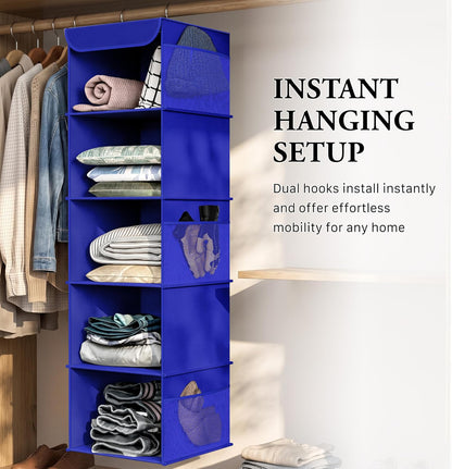 Simple Houseware 6 Shelf Hanging Closet Organizer, Gray