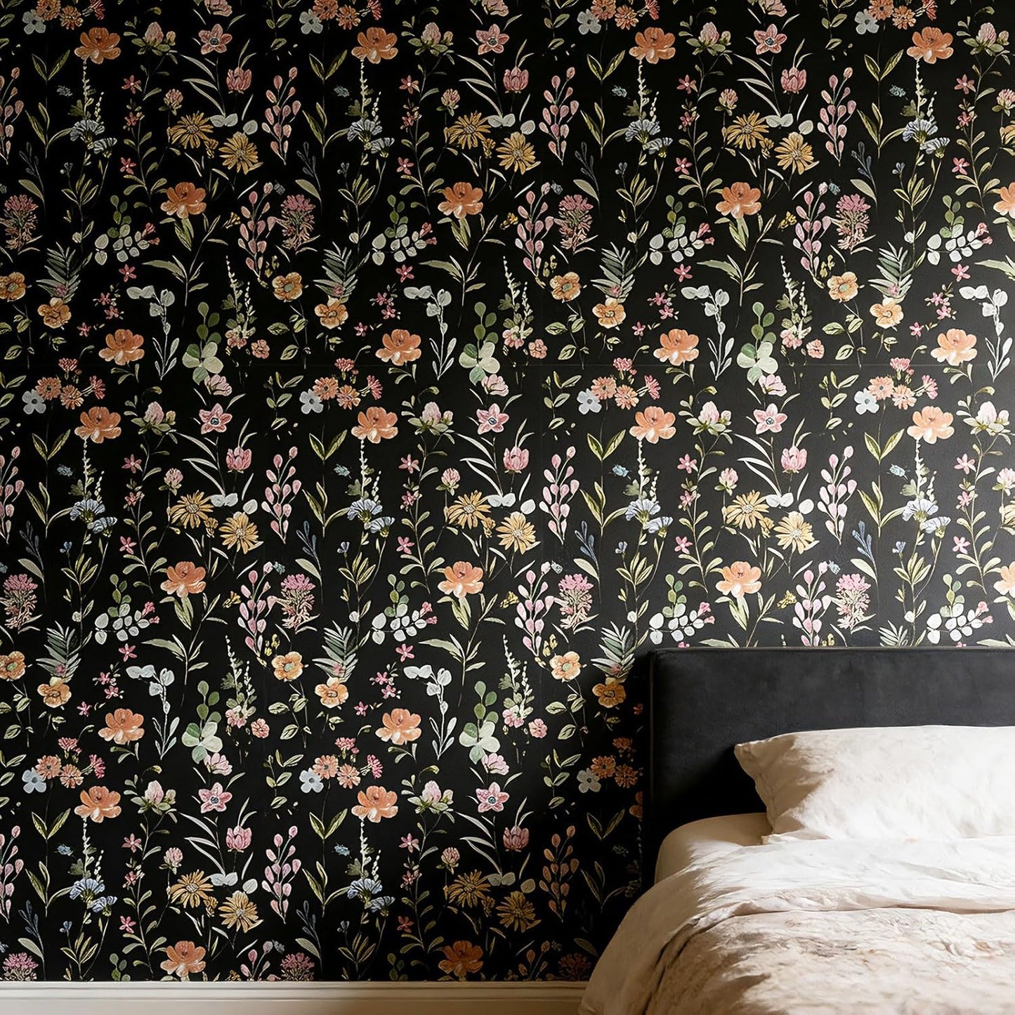 Removable Peel and Stick Wallpaper Boho 17.5 x 118 in Floral for Bedroom Bathroom Easy Peel Off Stick on Wallpaper Contact Paper Renter Friendly Wall Paper