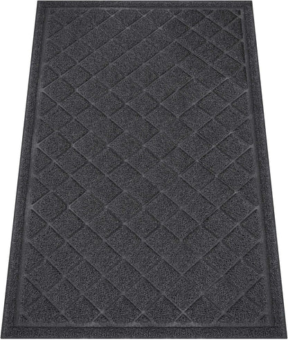 Front Door Mat Indoor Outdoor, 48" x 36" Non Slip Welcome Doormat for Entryway, Heavy Duty Low Profile Entrance Rug for High Traffic Areas, Patio, Outside Entry, Yard, Porch Waterproof
