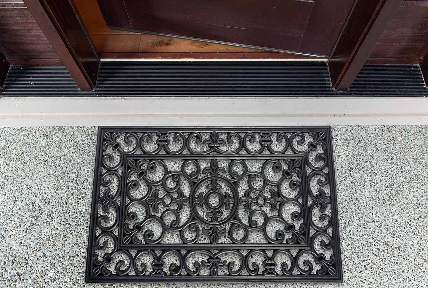 DII Rubber Doormats Collection All Weather, 18x30, Lattice