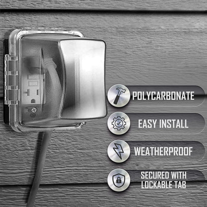 TayMac MM410W Single-Gang Horizontal/Vertical Mount Weatherproof In-Use Cover, 16 in 1, 2.75 in, White