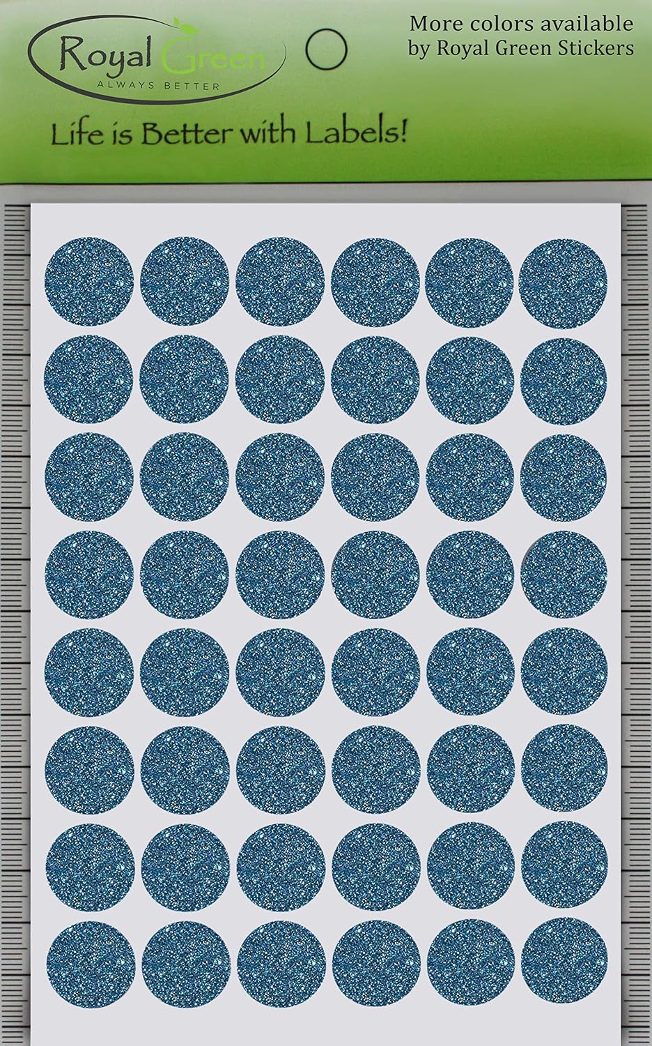 Royal Green Dot Sticker 11/16" Inch (17mm) Colored Labels in Purple - 2400 Pack - Colors B