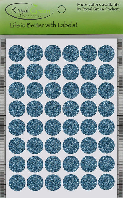 Royal Green Dot Sticker 11/16" Inch (17mm) Colored Labels in Purple - 2400 Pack - Colors B