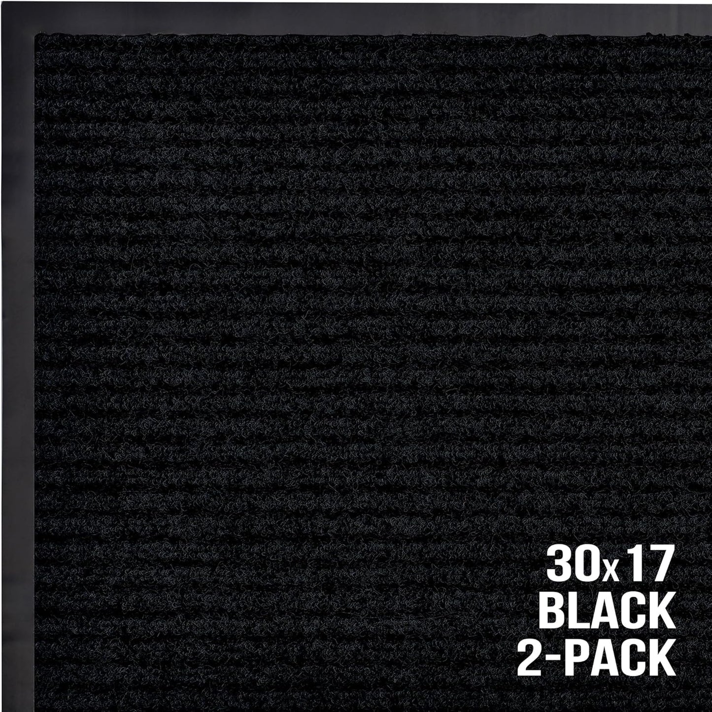 Sierra Concepts Front Door Mat Welcome Floor Mats - Entryway Indoor Outdoor Entrance Doormat, Patio, Porch, Muddy Shoe, Inside Outside Low Profile, 30x17 inches, 2-Pack Gray