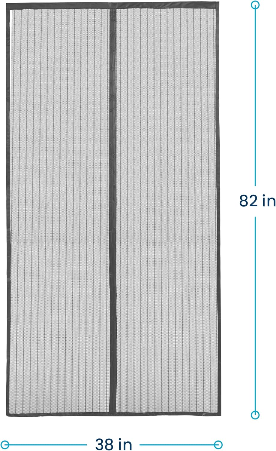 Flux Phenom Magnetic Screen Door - Bugs Out, Breeze in - 9min Install Auto-Sealing Heavy Duty Double Stitched Mesh, 52 Magnets, Hands Free Sliding & Patio Doors Net, Pet & Kid Friendly, 38 x 82 Inch