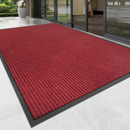 100pointONE Durable Front Door Mat, Heavy Duty Indoor Outdoor Doormat, 48” x 36” Low Profile Outdoor Mats for Home Entrance, Stain and Fade Resistant Shoe Scraper Mat, Ideal for High Traffic Area