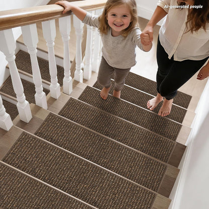 BEQHAUSE Stair Treads for Wooden Steps 28inX9in, Carpet Stair Treads Non Slip Indoor, Machine Washable Stair Runners for Kids Elders and Pets, Carpet for Stair Rugs Mat, TPE Backing, 4pcs, Taupe