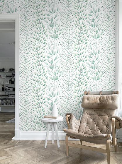 Safiyya Peel and Stick Wallpaper Boho Modern Beige Leaf Contact Paper Peel and Stick Wall Paper Self Adhesive Removable Wallpaper for Bedroom Bathroom Vinyl Roll 78.7"x17.3"